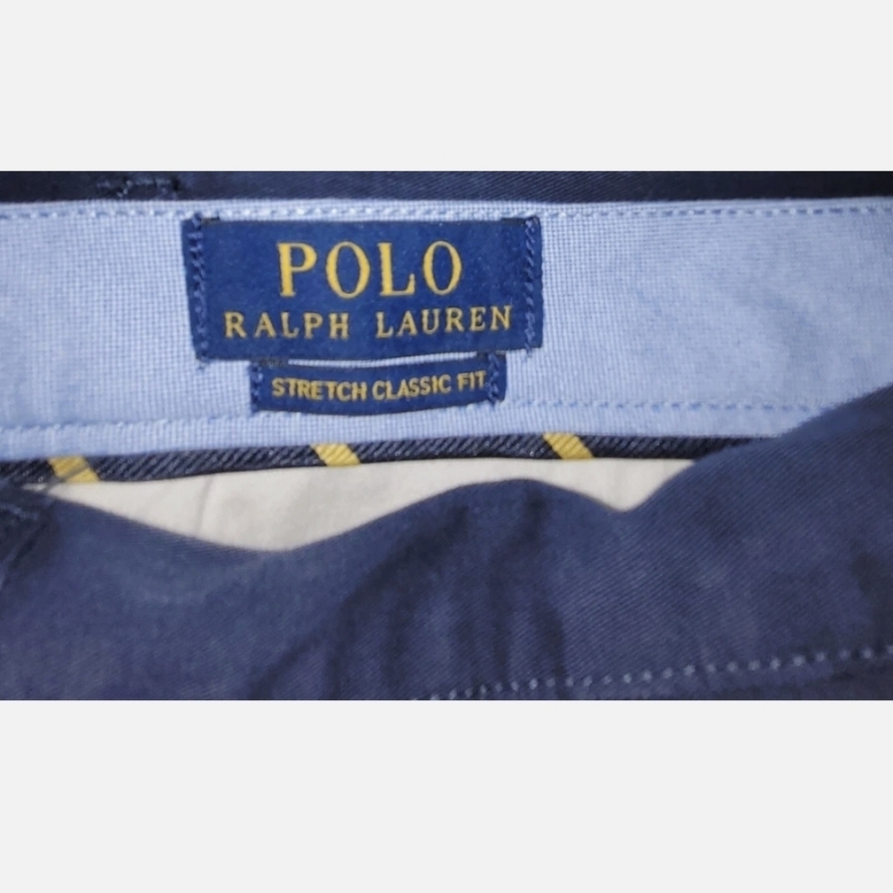 Polo Ralph Lauren Shorts Mens 52B Chino 9" Stretch Classic Fit Navy Blue NEW - Picture 7 of 8